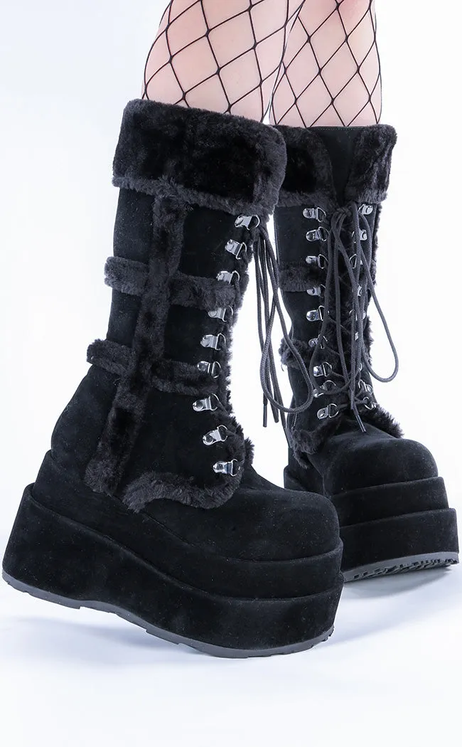 BEAR-202 Black Suede Knee-High Boots (Au Stock)