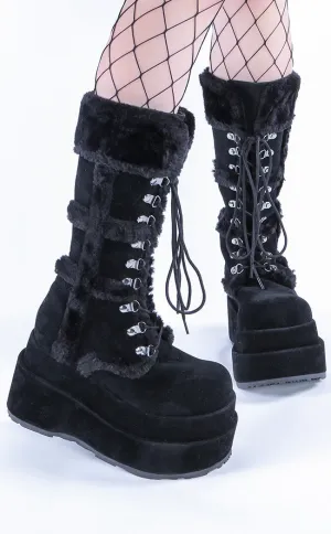 BEAR-202 Black Suede Knee-High Boots (Au Stock)