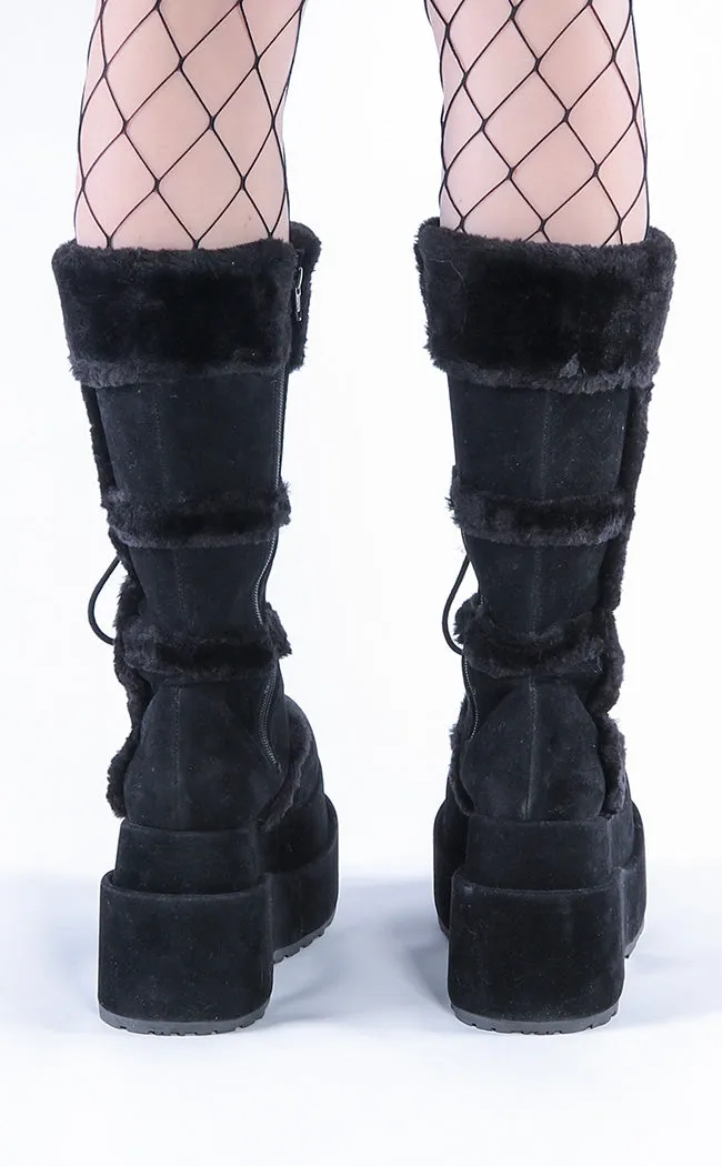 BEAR-202 Black Suede Knee-High Boots (Au Stock)