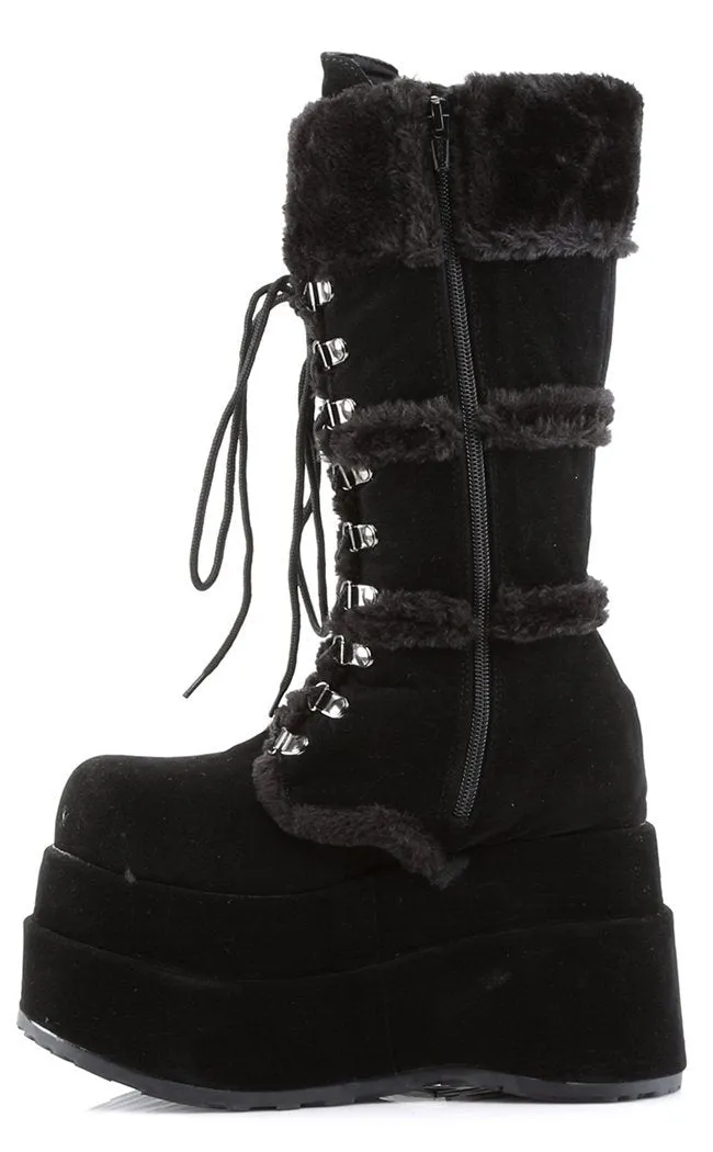 BEAR-202 Black Suede Knee-High Boots (Au Stock)