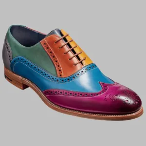 Bespoke Handmade Goodyear Welted Premium Quality Multi Color Leather Shoes Oxford Shoes Men's Shoes Ceremony Shoes Event Shoes