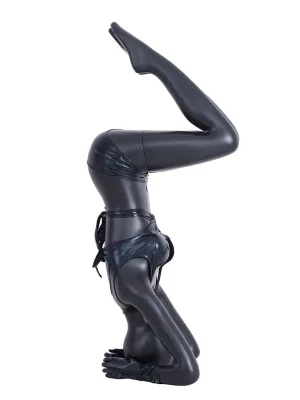 Black Female Headstand Pose Yoga Mannequin MM-YOGA03BK