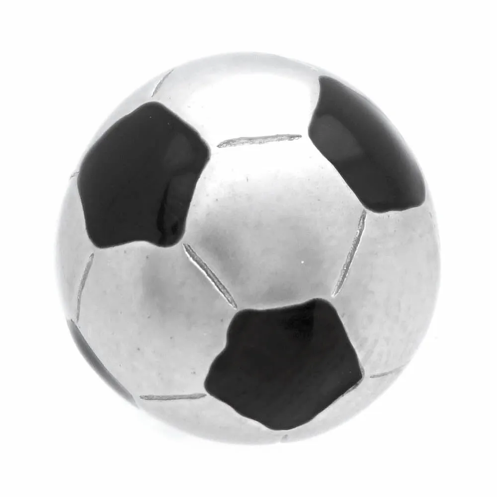 Black Soccer Ball Lapel Pin