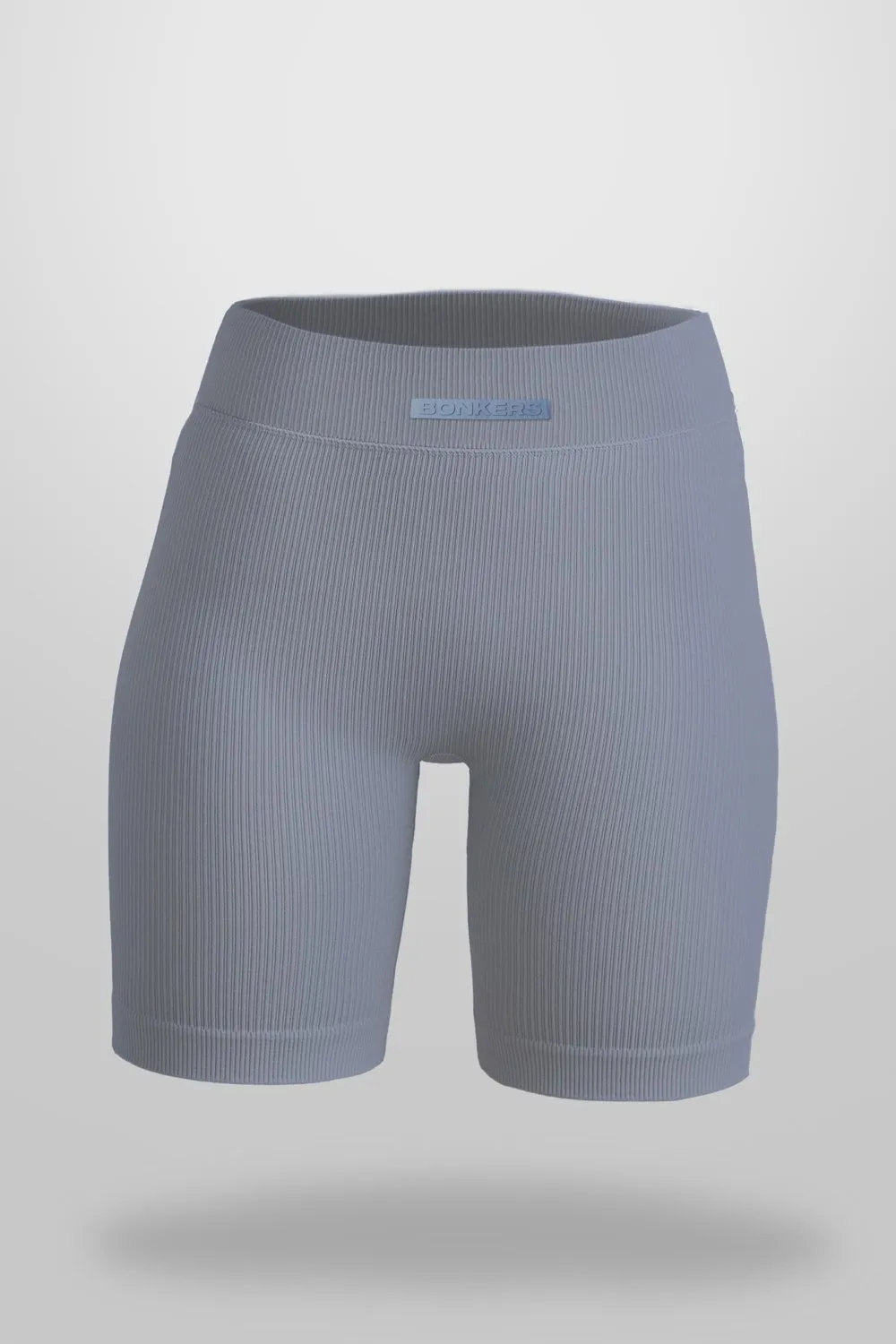 Blue Heaven Ribbed Workout Shorts