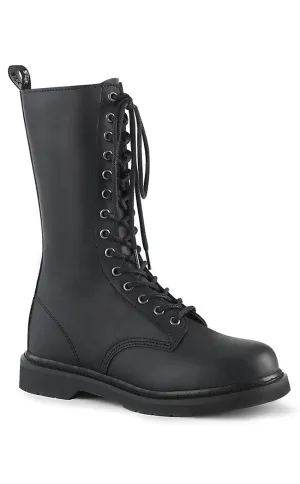 BOLT-300 Black Lace Up Mid Calf Boots