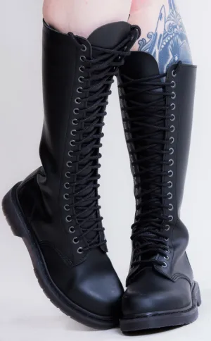 BOLT-400 Black Knee High Boots