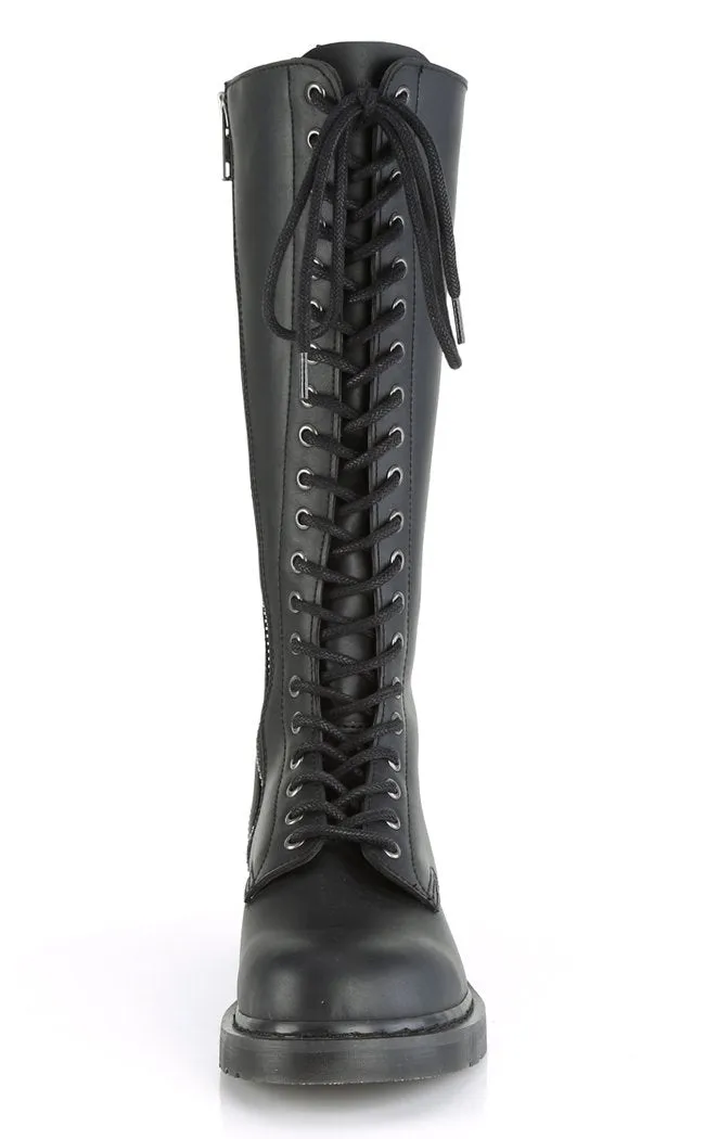 BOLT-400 Black Knee High Boots