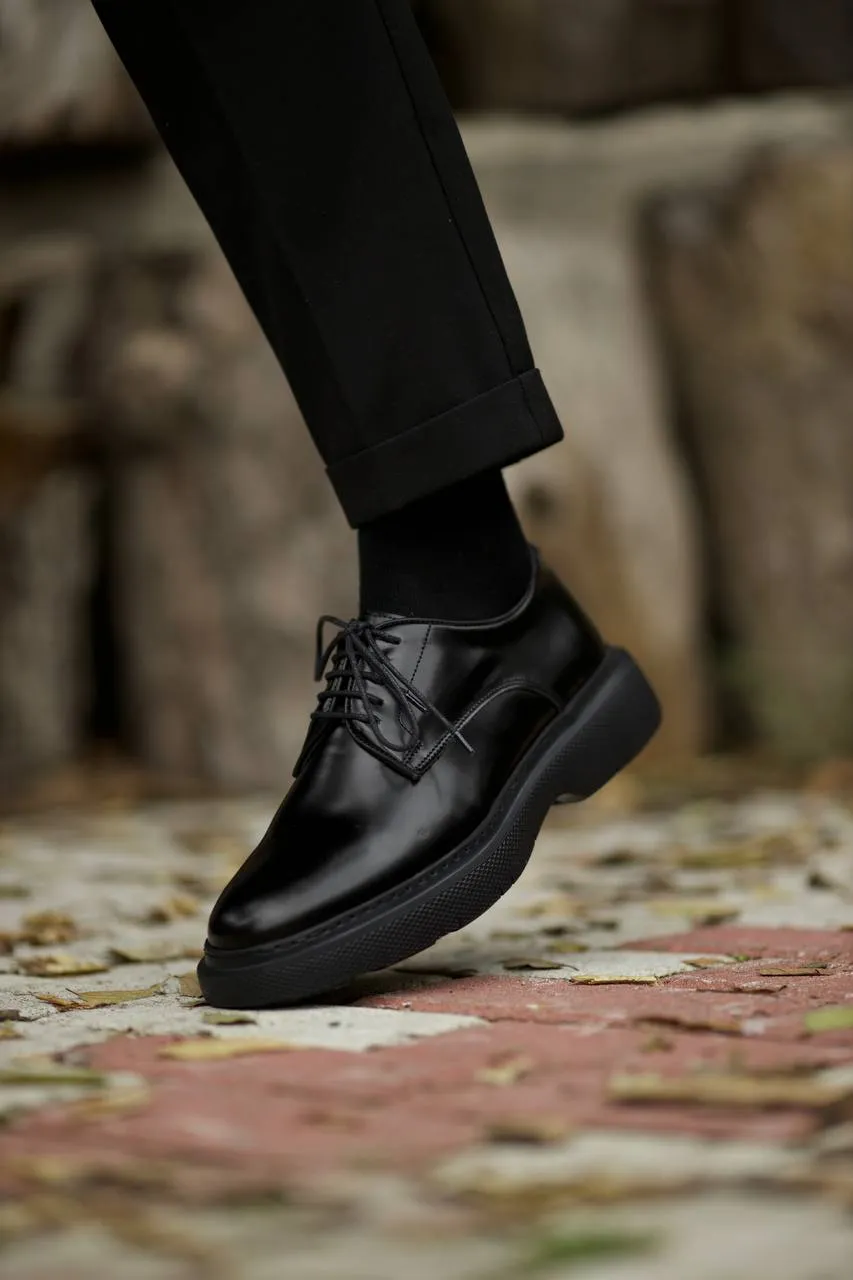 Brabion Aldo Leather Black Shoes - Elegant Men’s Footwear