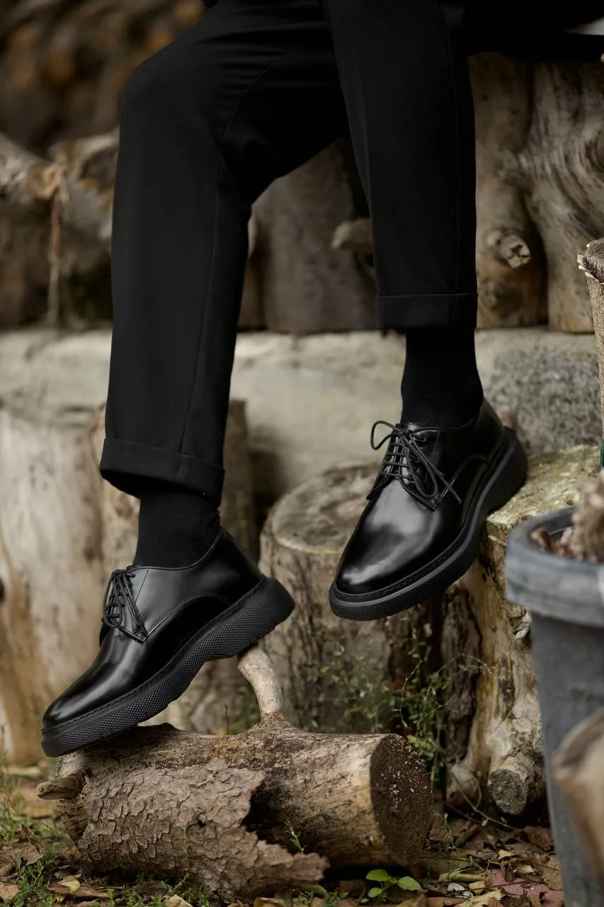 Brabion Aldo Leather Black Shoes - Elegant Men’s Footwear