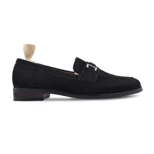 Briley - Men's Black Kid Suede Loafer