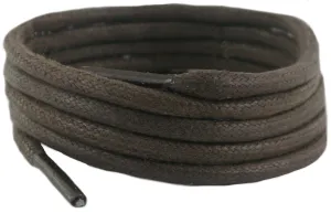 Brown Shoelaces boot laces waxed cotton 200 cm long 5 mm round