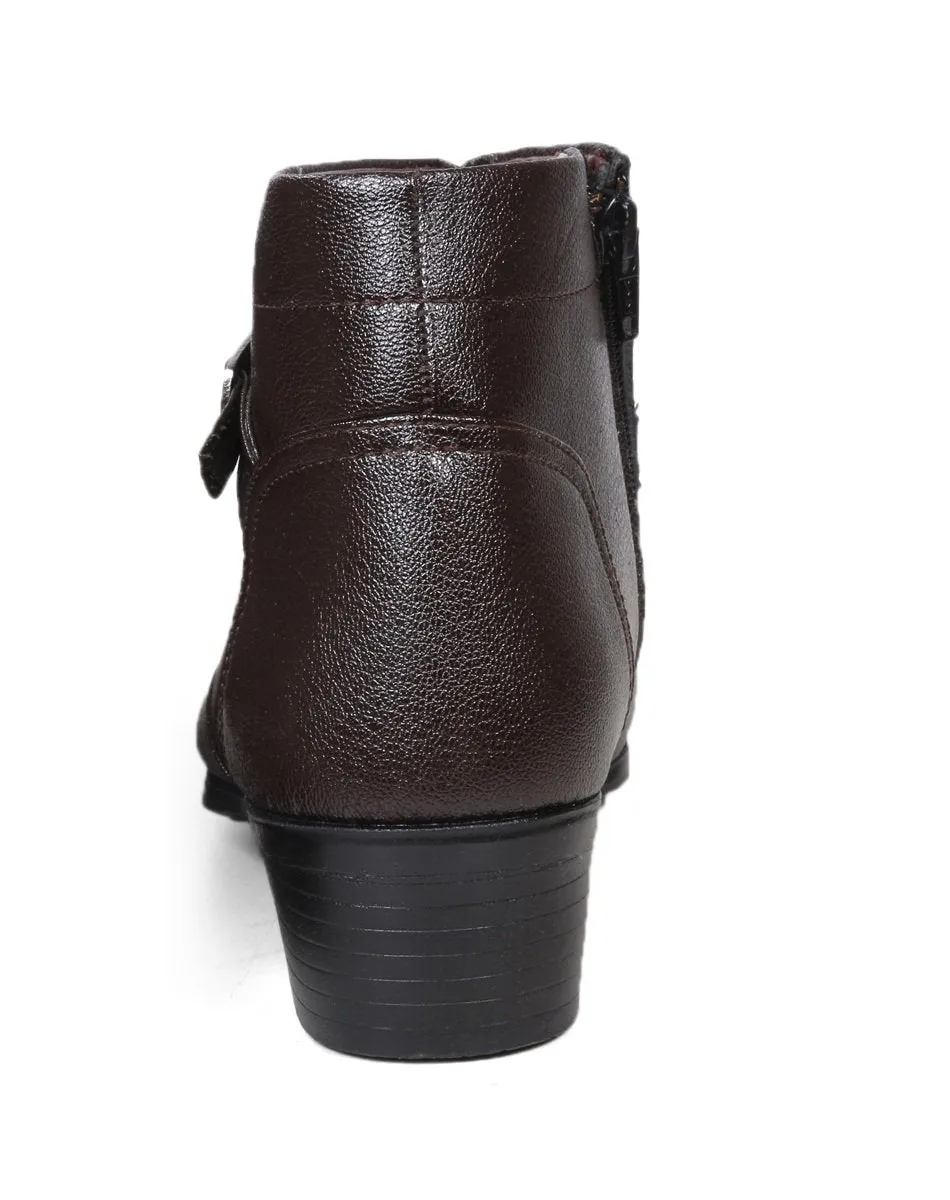 BXXY Men's New Height Increasing Strap and Buckle Boots