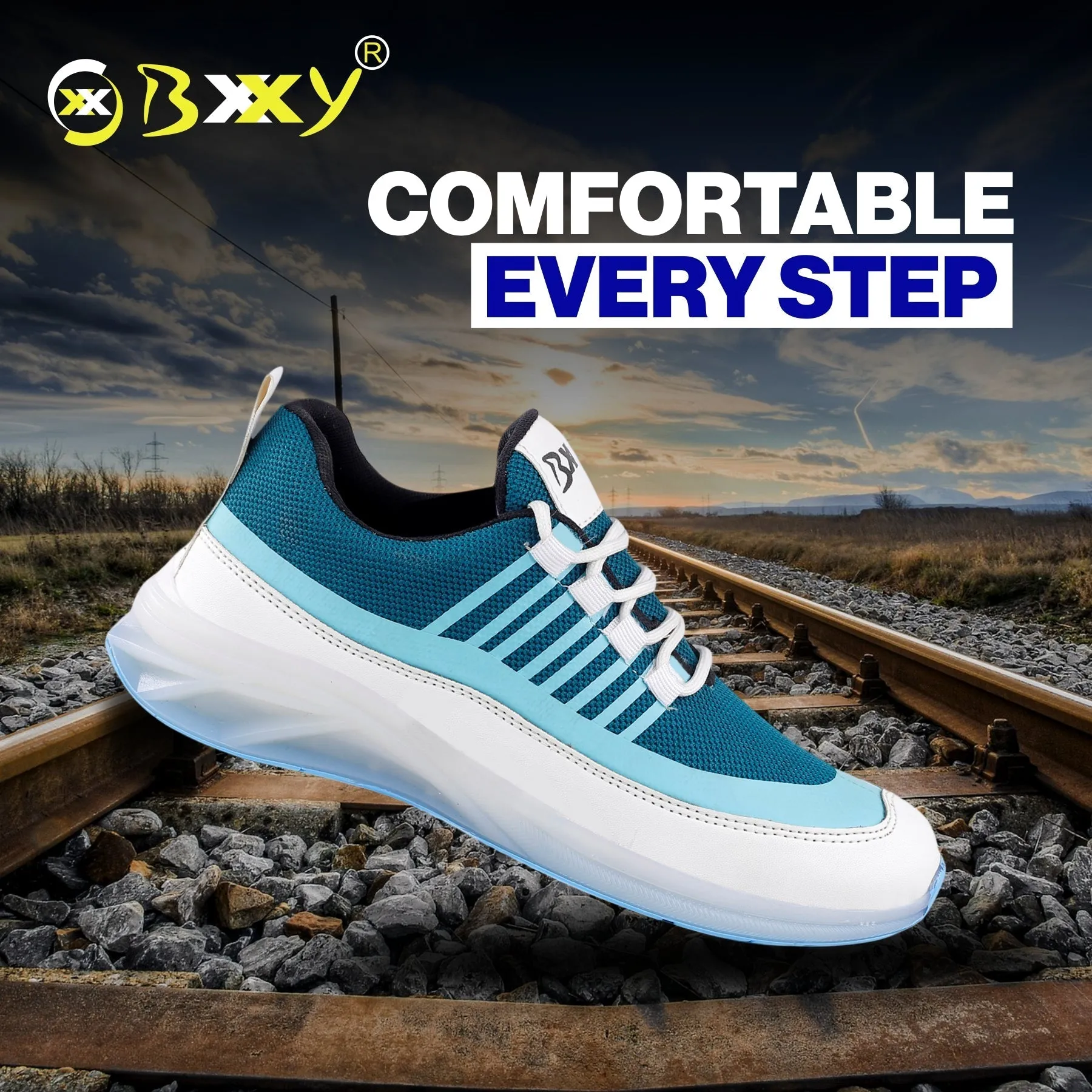 Bxxy's Designer Sports Shoes On Transparent Sole