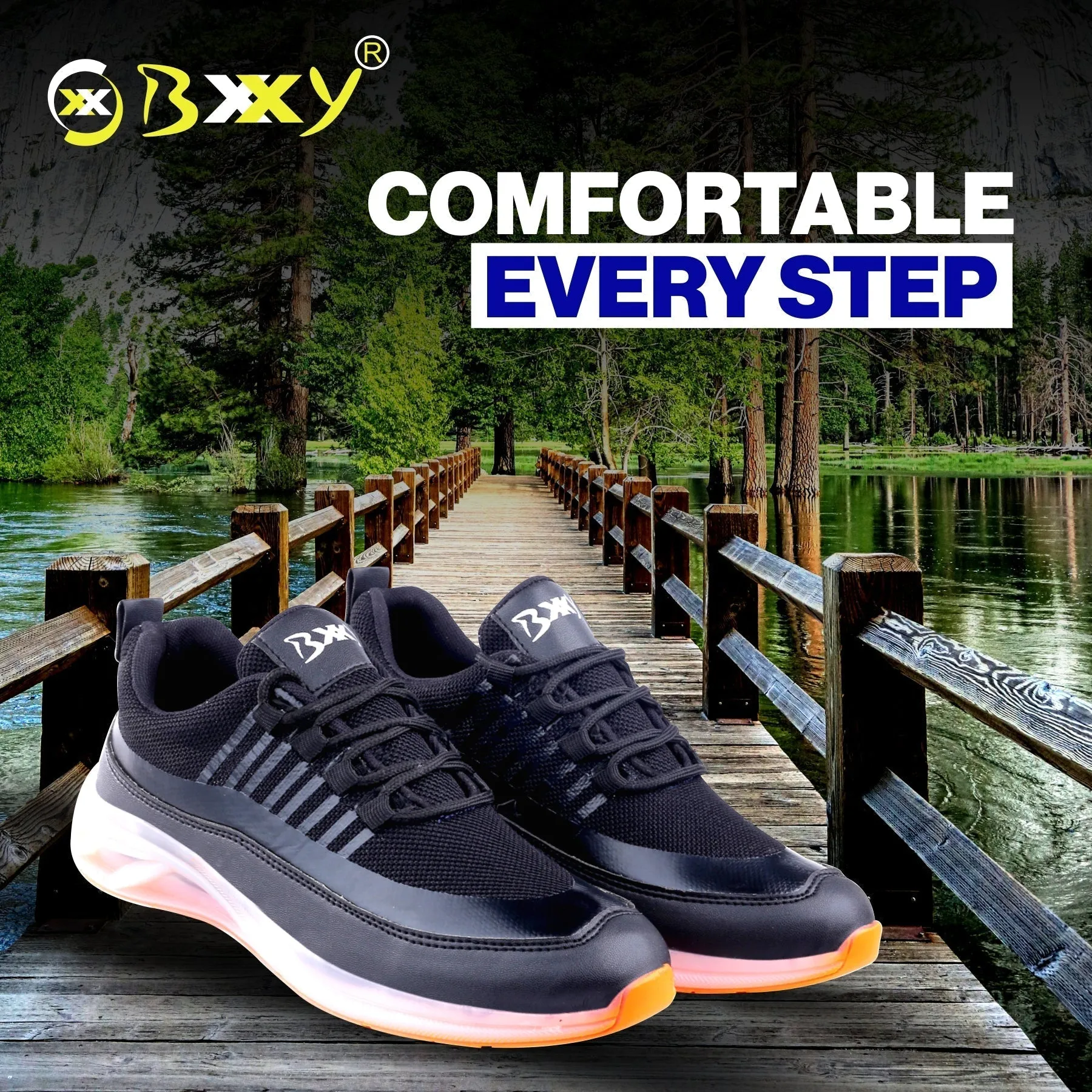 Bxxy's Designer Sports Shoes On Transparent Sole