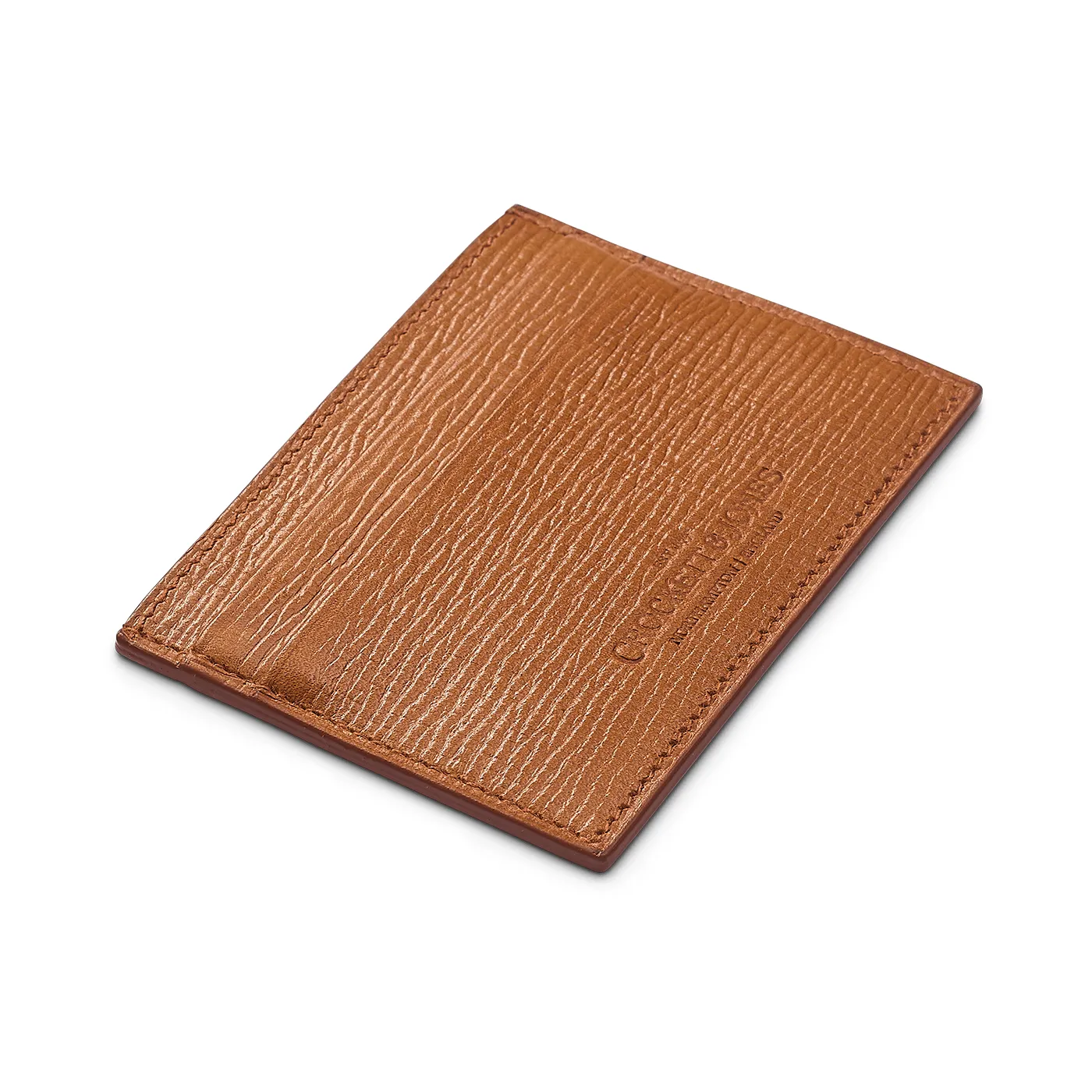 Card Holder Tan Willow Grain