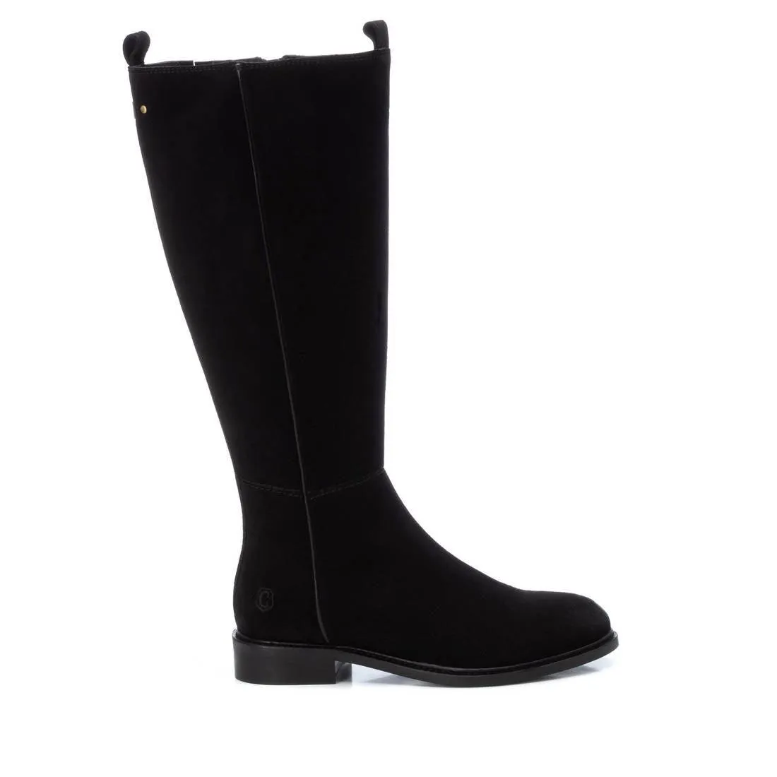 CARMELA Black Suede Knee High Boot  160978