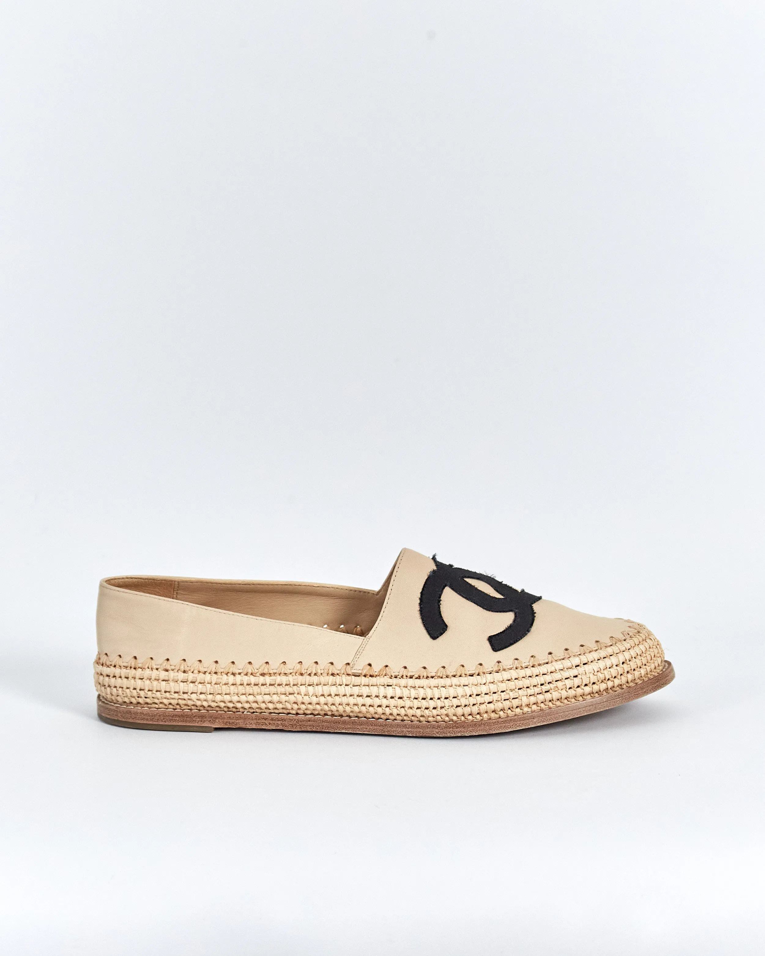 Chanel leather espadrilles, beige, 42