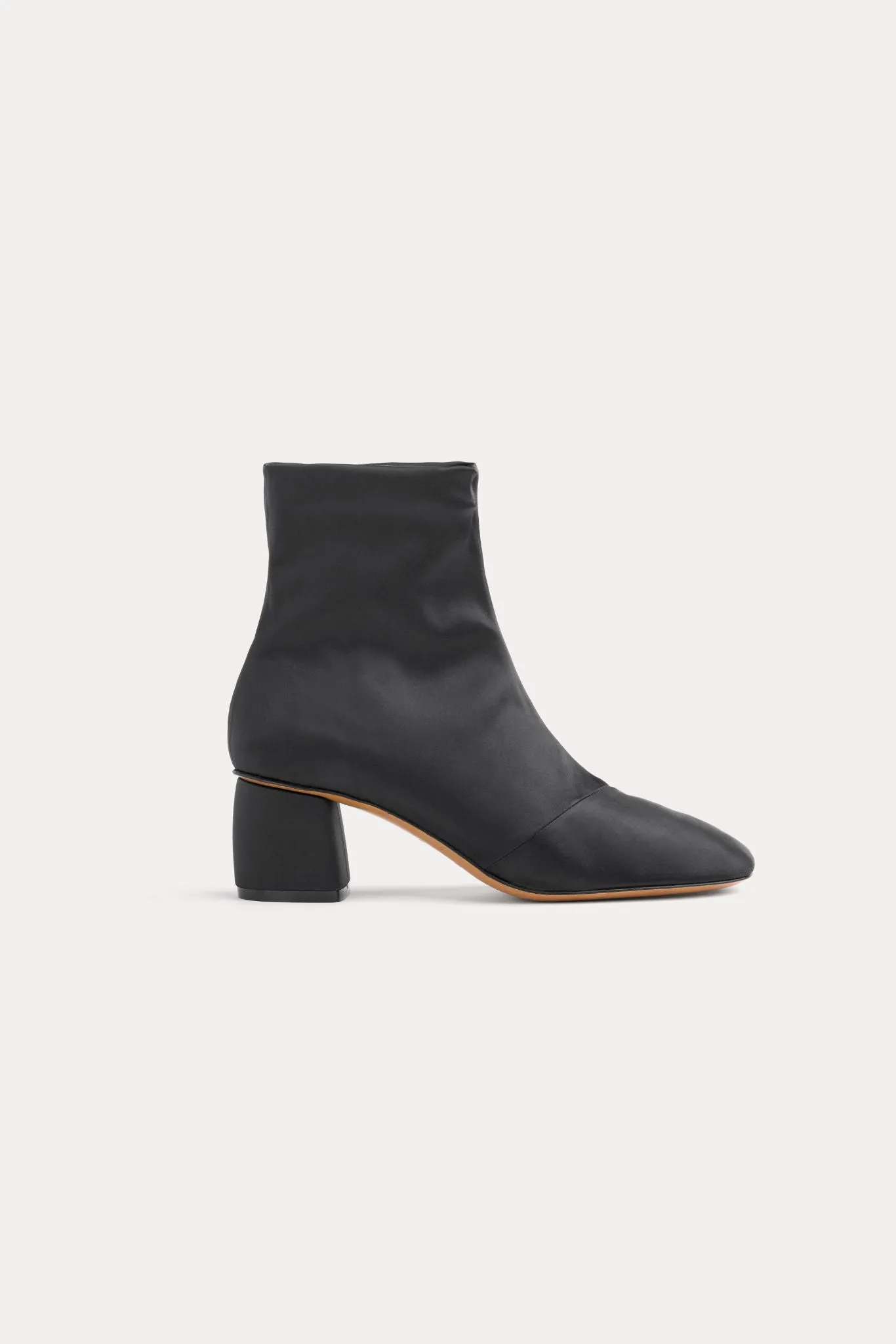 Chic Satin Leather Anckle Boots