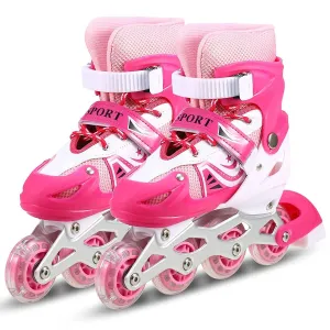 Children Roller Skates Adjustable Inline Skating Shoes (Size 38-42)