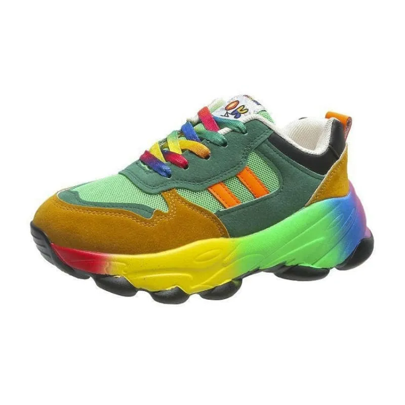 Colorful Rainbow Hip Hop Casual Shoes for Street Style Vibes