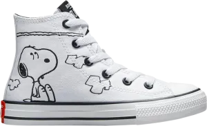 Converse Peanuts x Chuck Taylor All Star High PS Snoopy and Woodstock sneakers, white