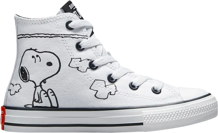 Converse Peanuts x Chuck Taylor All Star High PS Snoopy and Woodstock sneakers, white