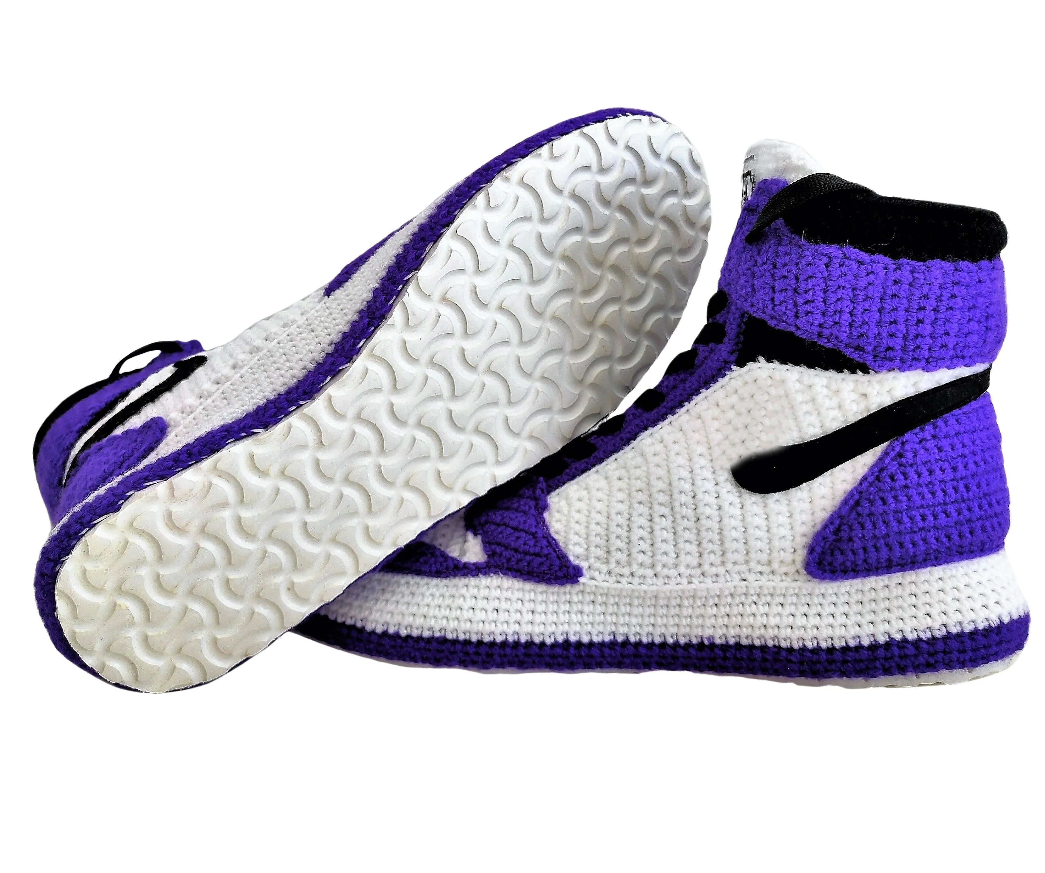 Court Purple Custom Sneakers Slippers