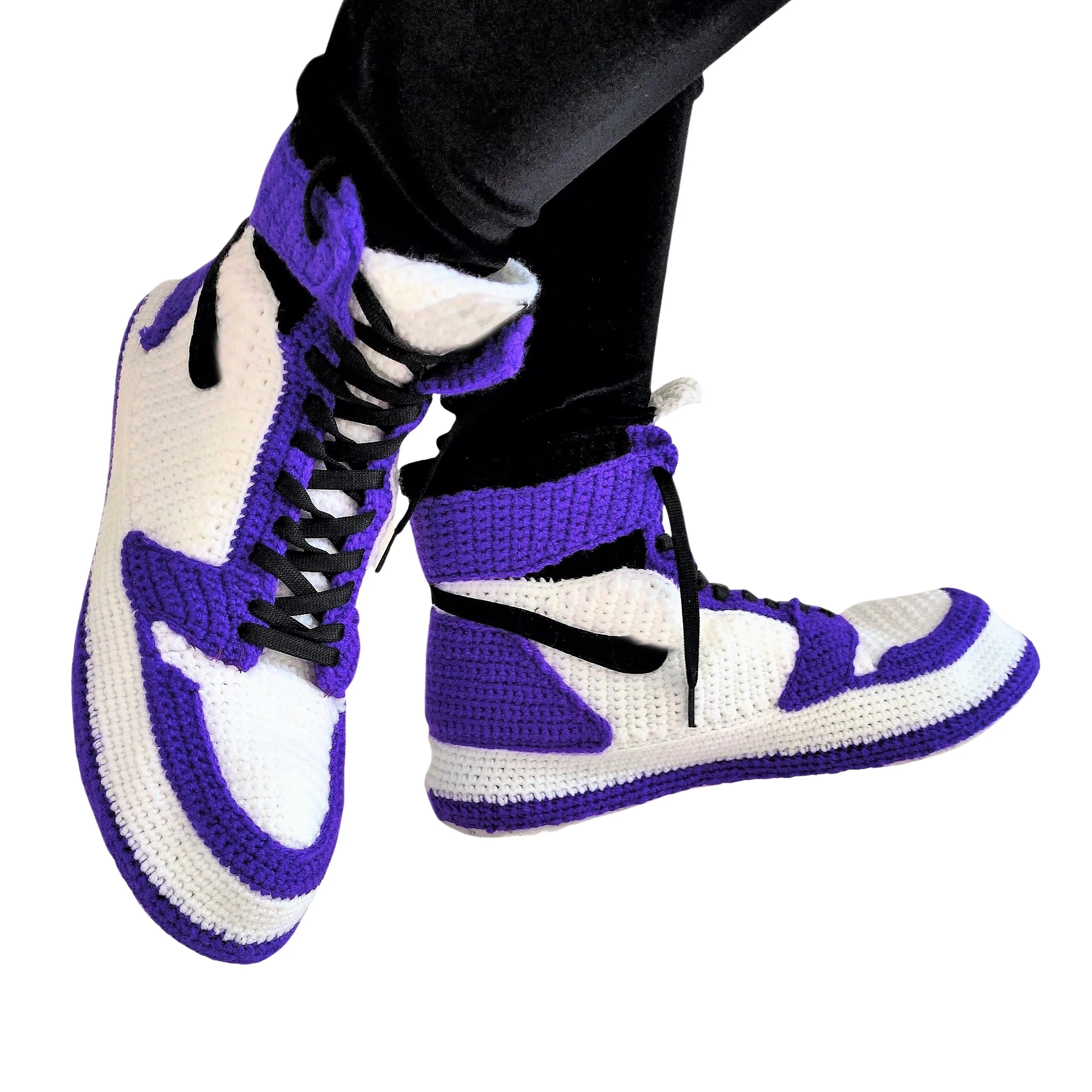 Court Purple Custom Sneakers Slippers