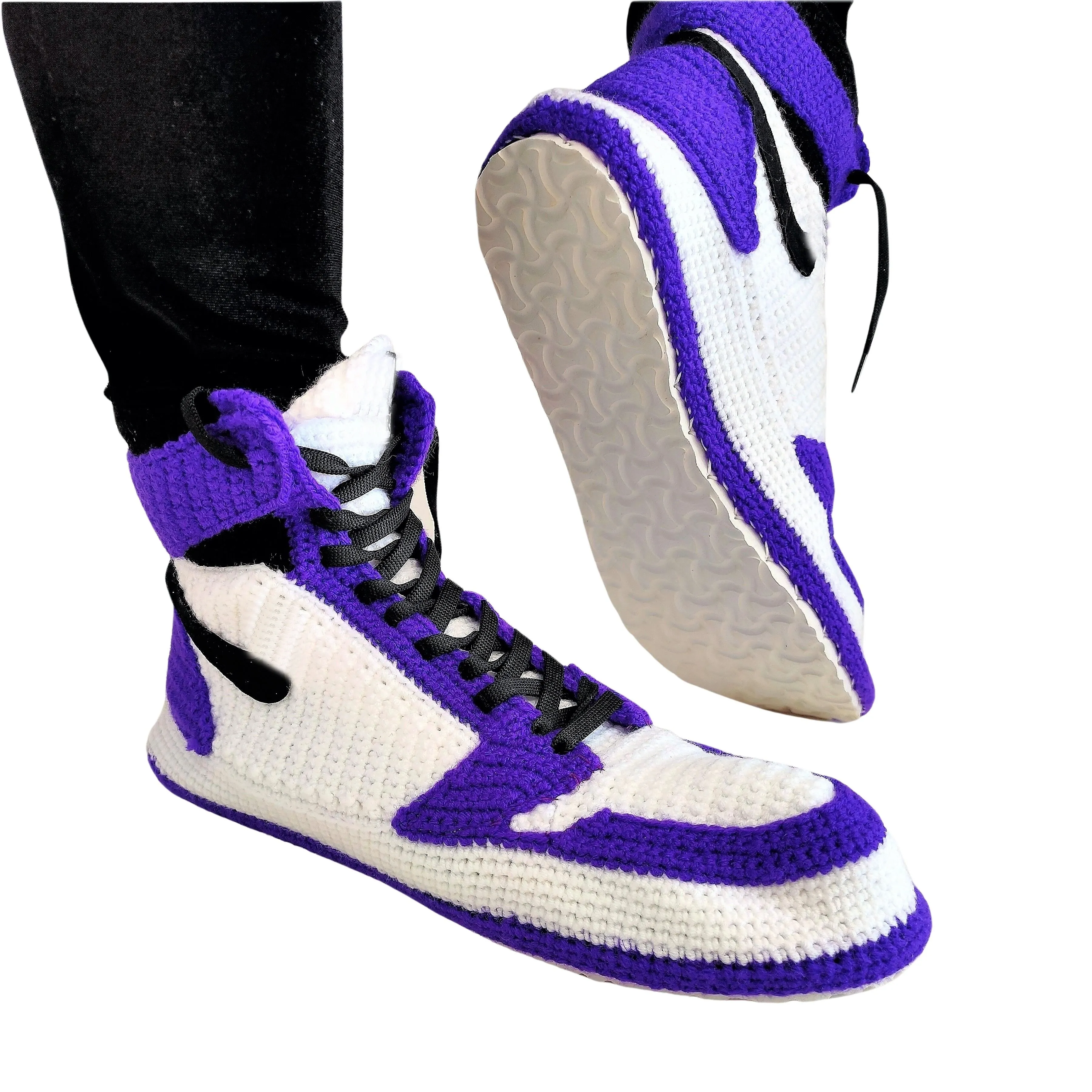 Court Purple Custom Sneakers Slippers