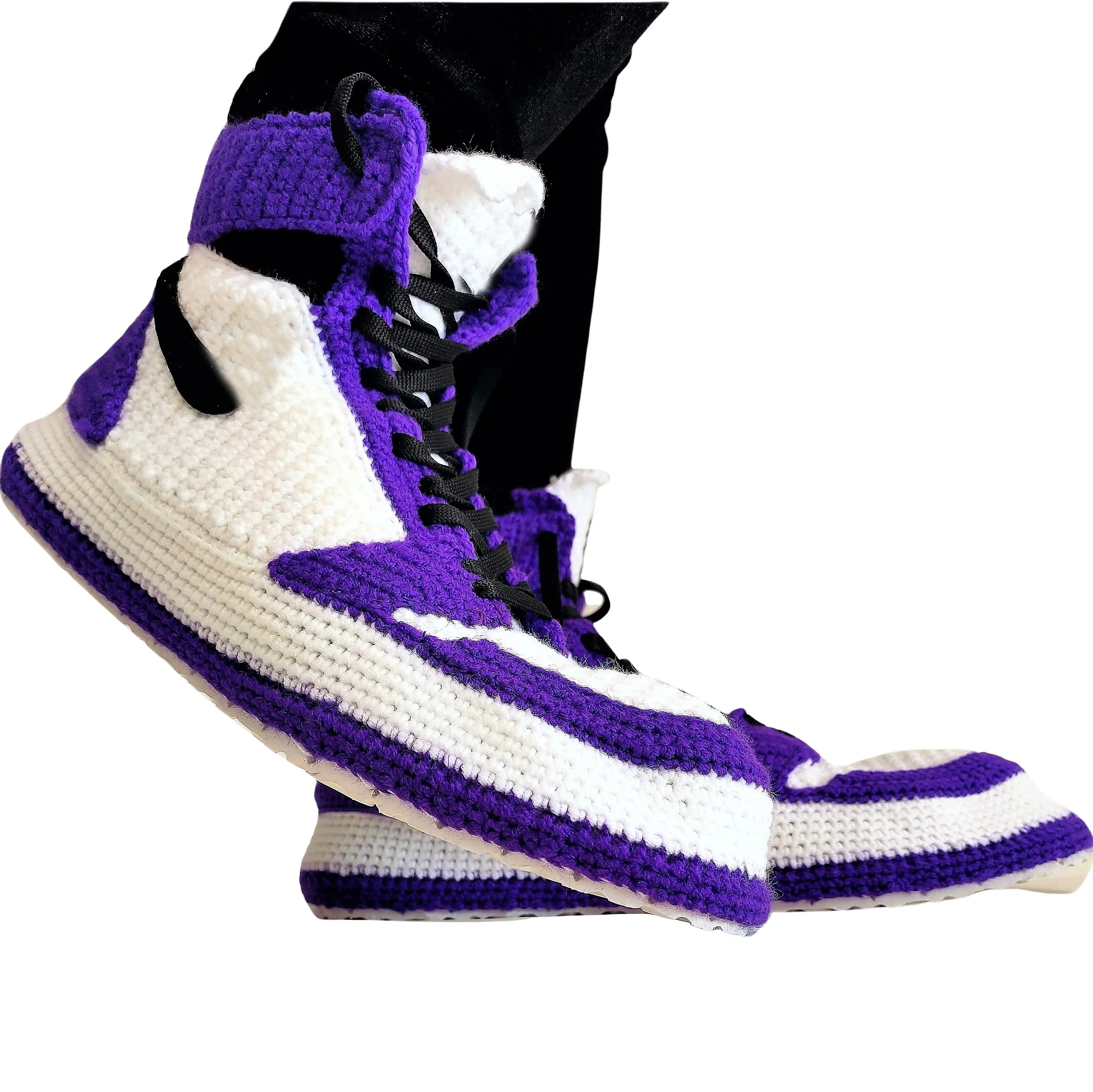 Court Purple Custom Sneakers Slippers