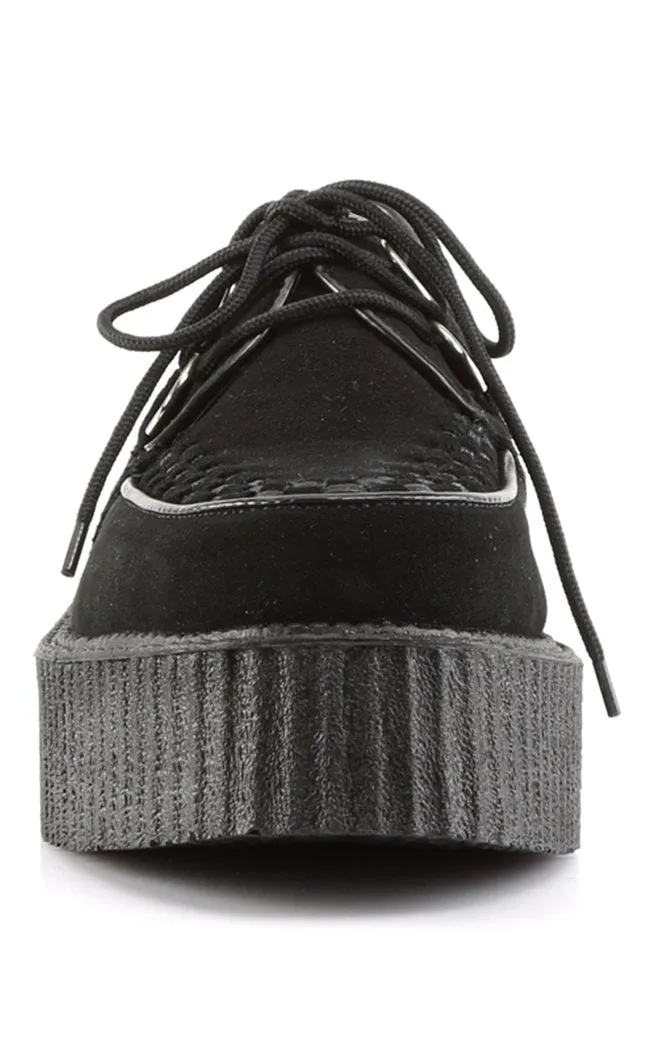 CREEPER-402S Black Suede Creepers