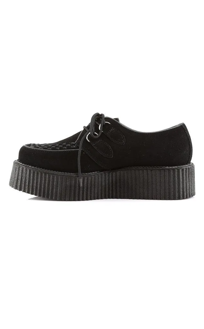 CREEPER-402S Black Suede Creepers