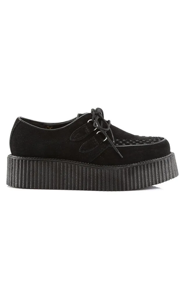 CREEPER-402S Black Suede Creepers