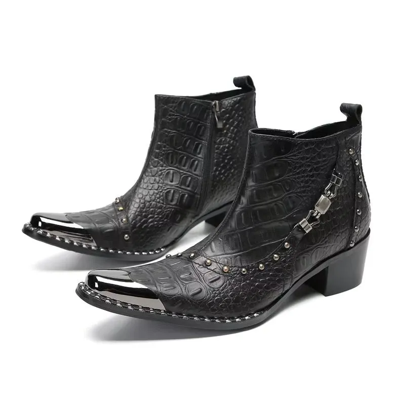 CrocoLuxe Exquisite Zipper Dress Boots