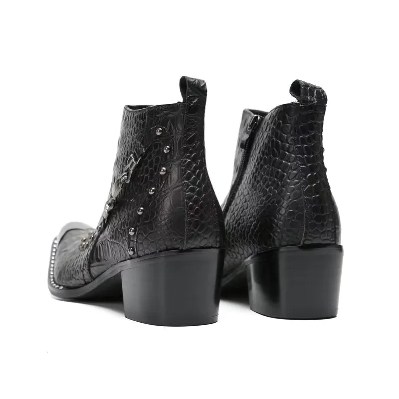 CrocoLuxe Exquisite Zipper Dress Boots