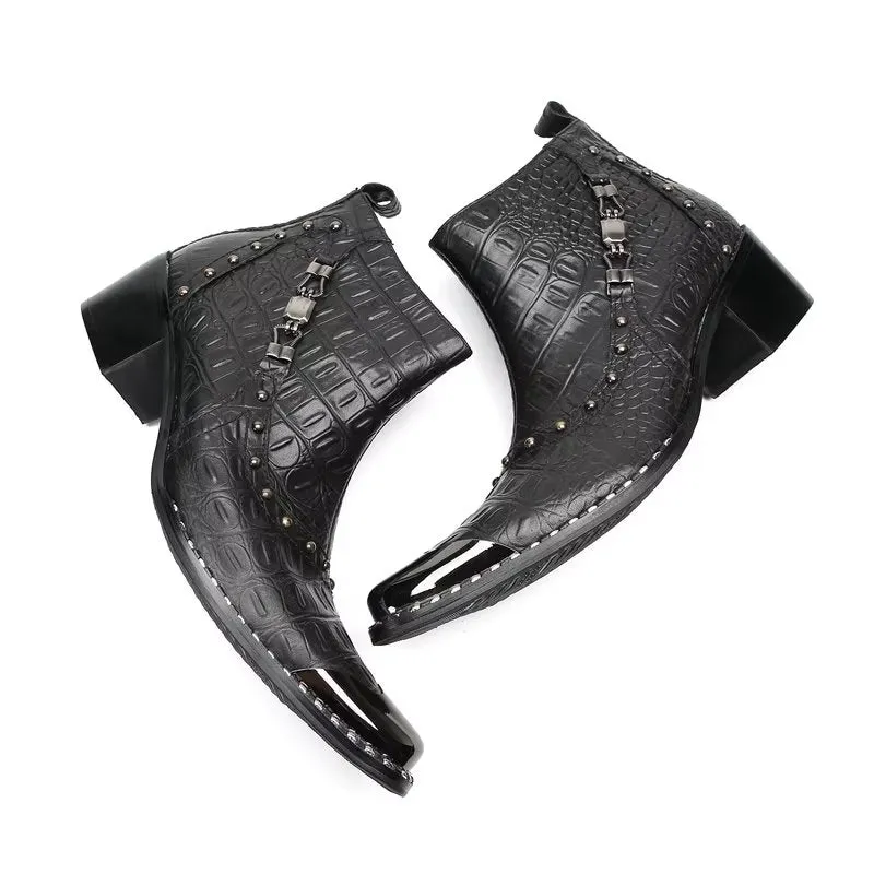 CrocoLuxe Exquisite Zipper Dress Boots