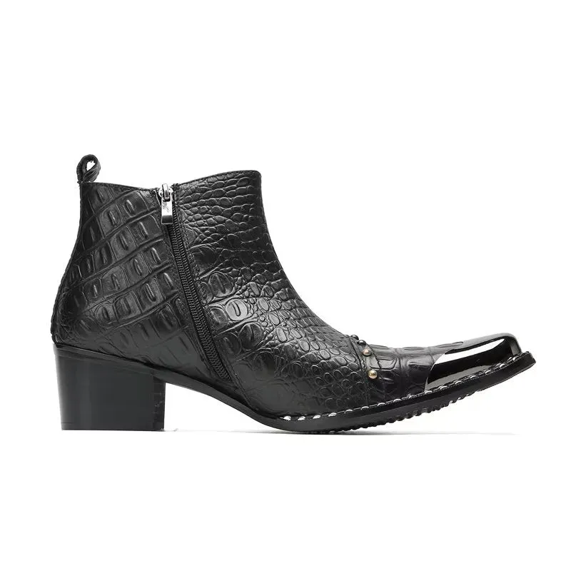 CrocoLuxe Exquisite Zipper Dress Boots