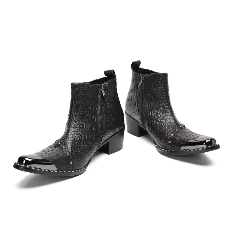 CrocoLuxe Exquisite Zipper Dress Boots