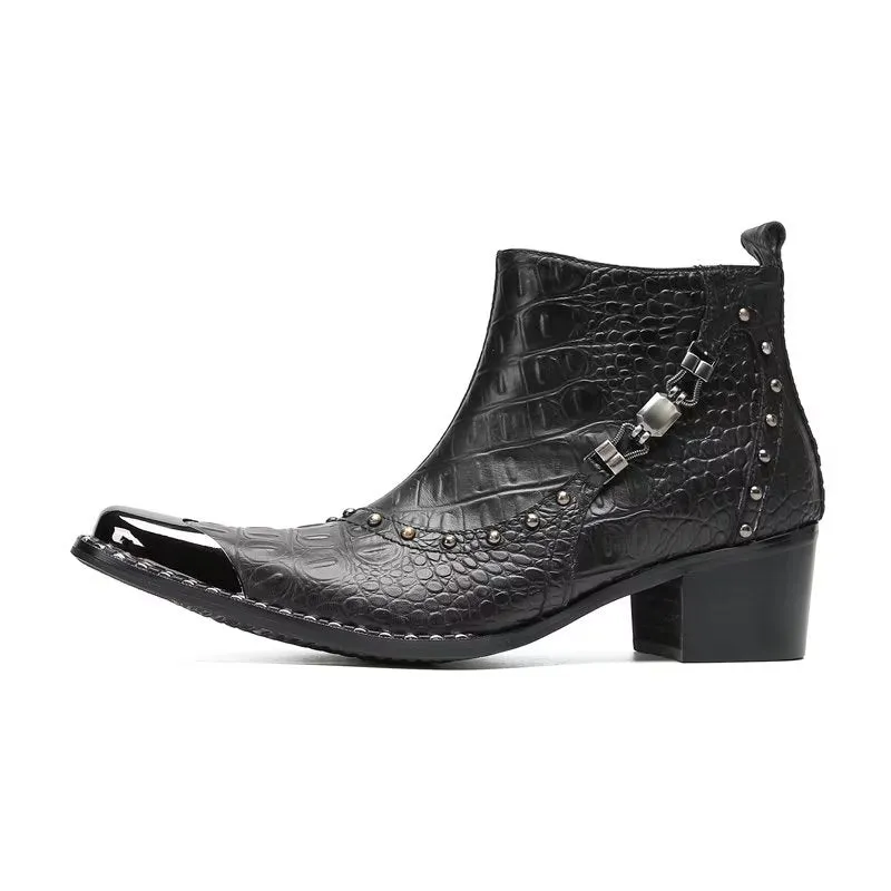 CrocoLuxe Exquisite Zipper Dress Boots