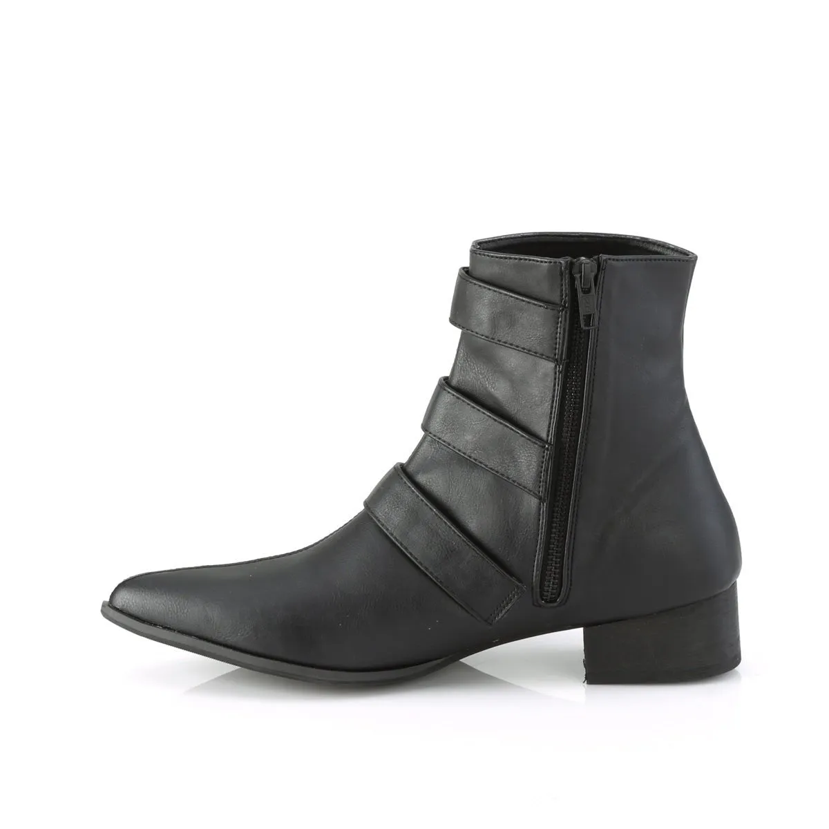 Demonia WARLOCK-50-C | Black Vegan Leather Unisex Boots