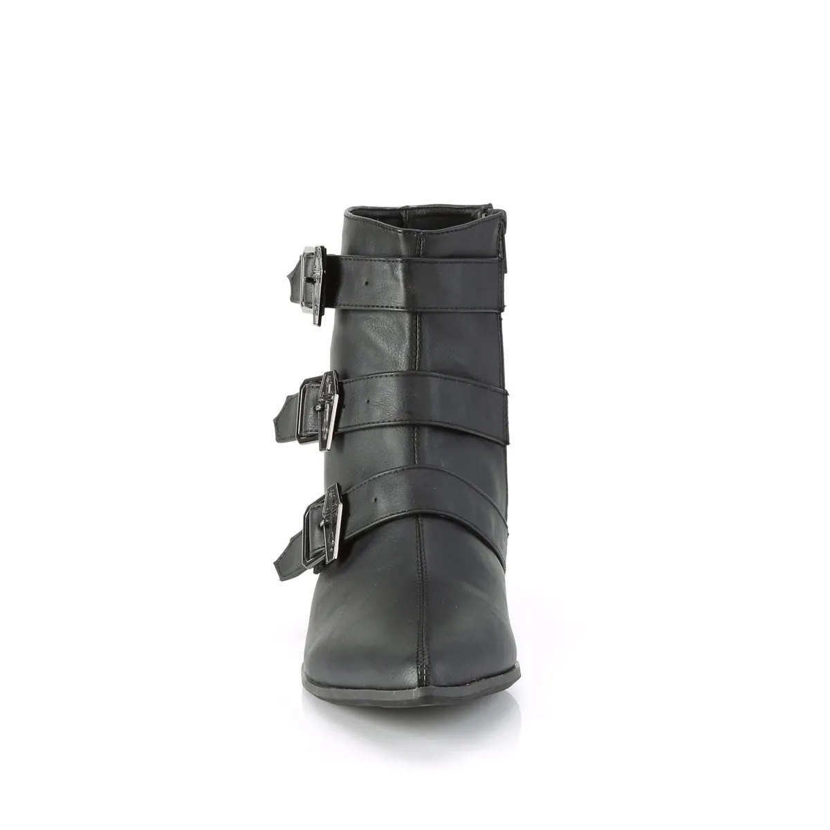 Demonia WARLOCK-50-C | Black Vegan Leather Unisex Boots