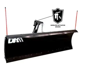 DK2 82 in. x 19 in. Heavy-Duty Universal Mount T-Frame Snow Plow Kit with Actuator and Wireless Remote