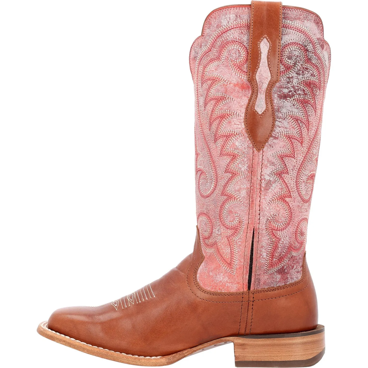 Durango Womens Arena Pro Western Tawny/English Rose Leather Cowboy Boots