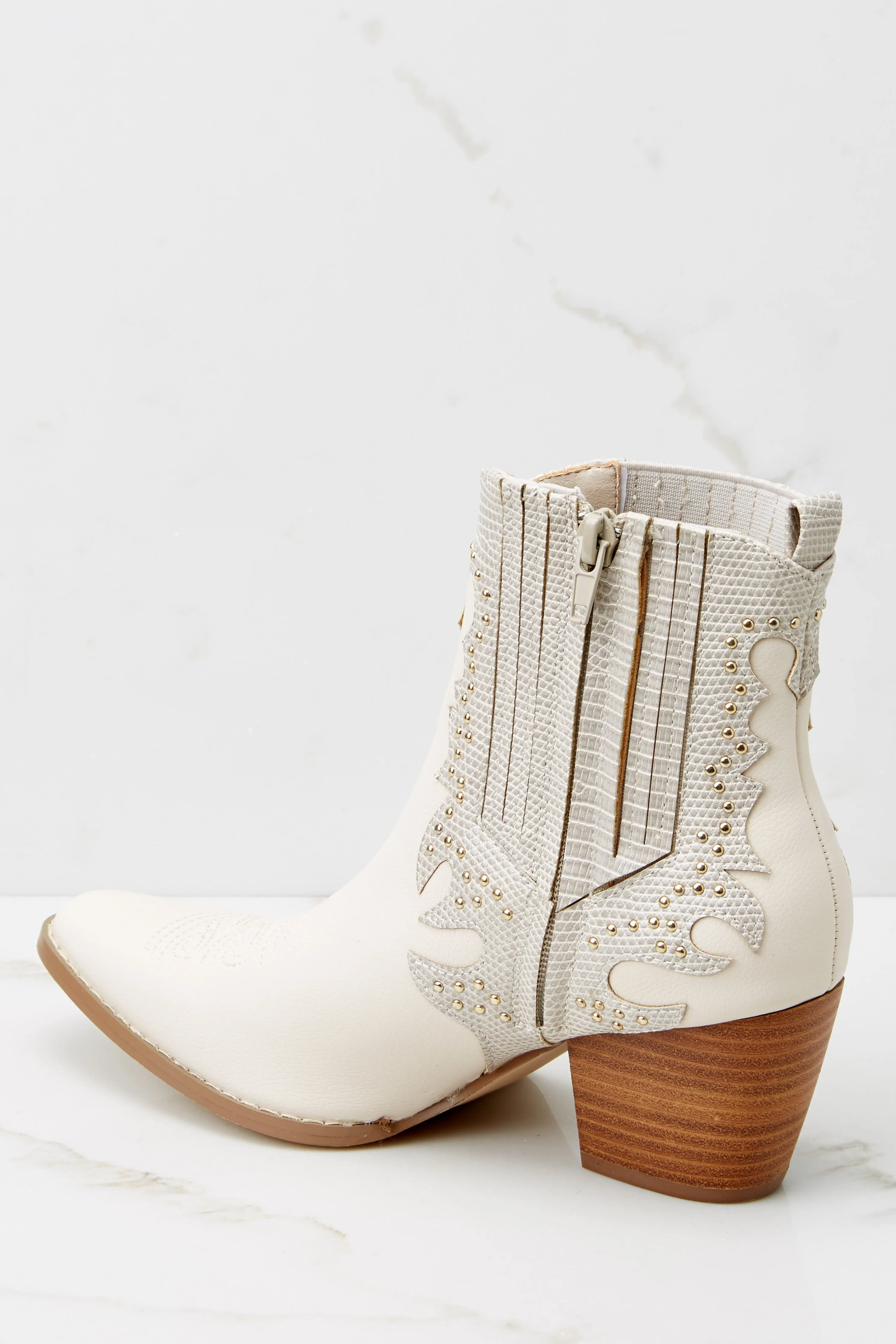 Eliza Off-White Western Boot