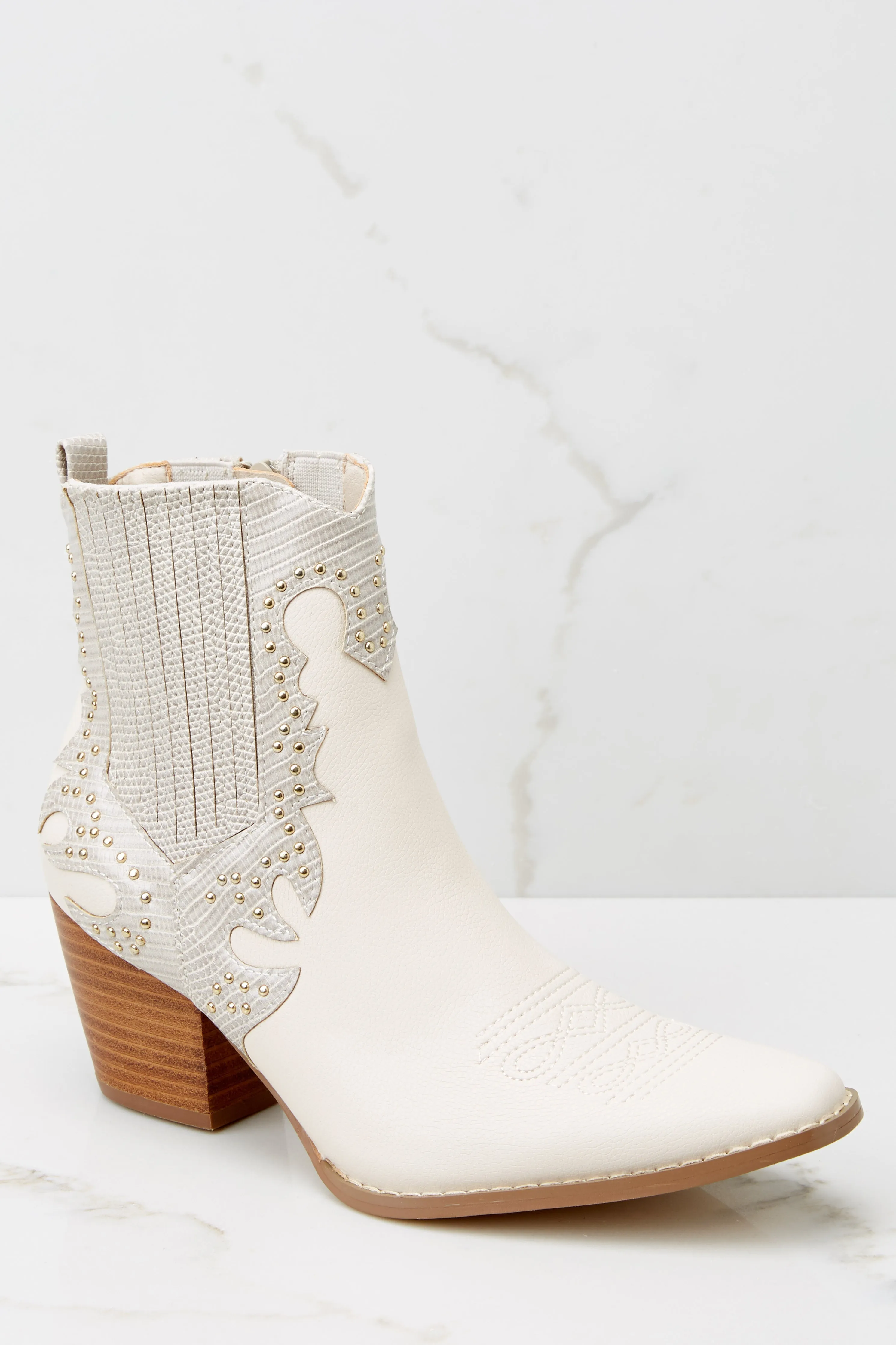 Eliza Off-White Western Boot