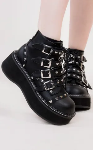 EMILY-315 Black Ankle Boots