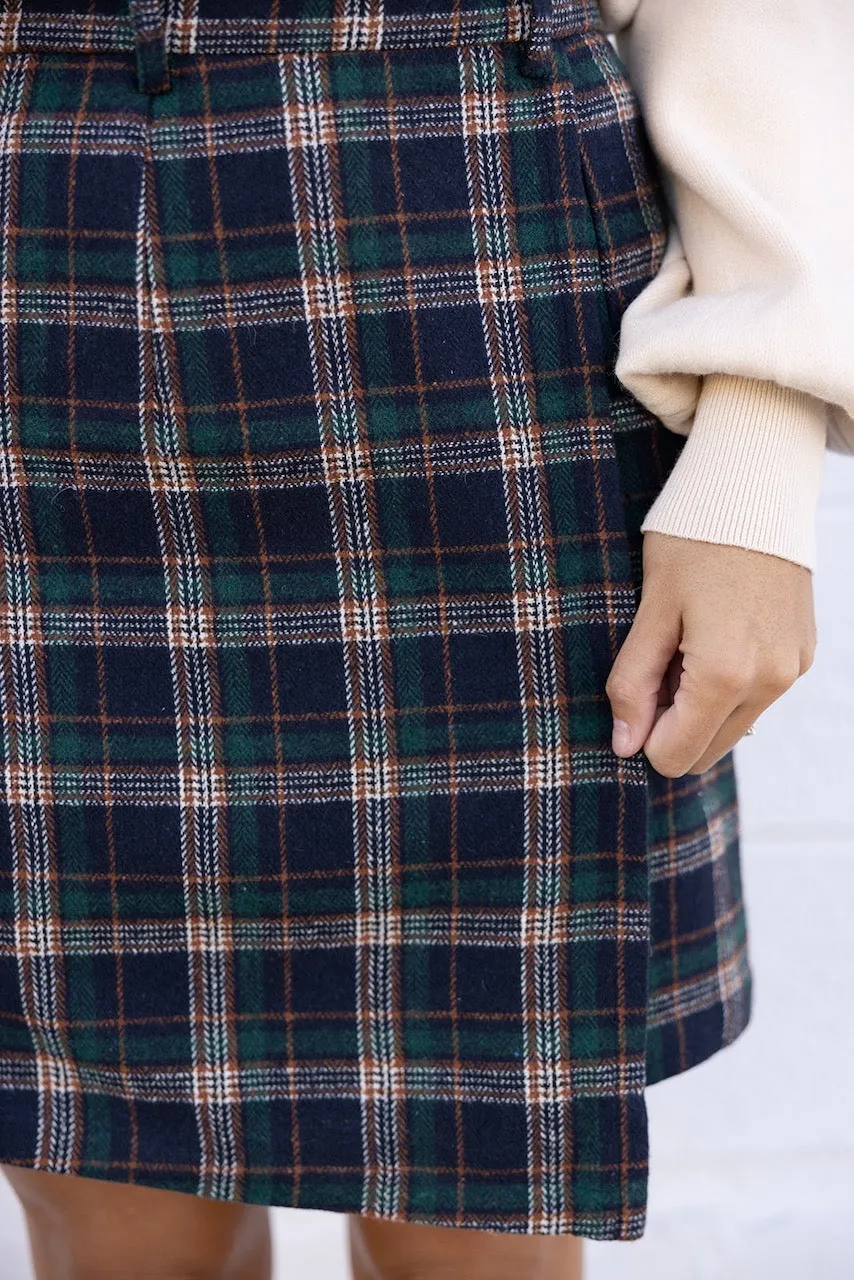 Face The Music Plaid Mini Skirt