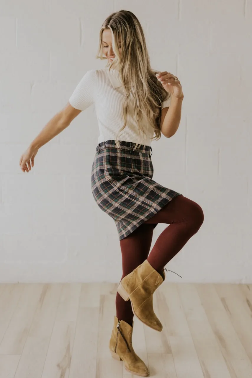 Face The Music Plaid Mini Skirt