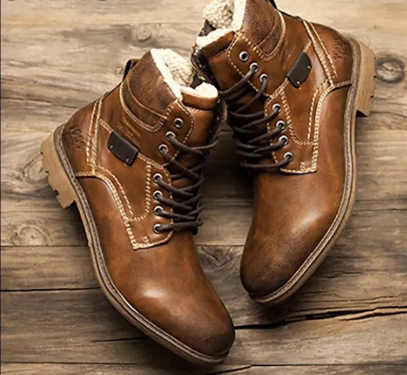 Fashion Vintage Style Male Winter Boots