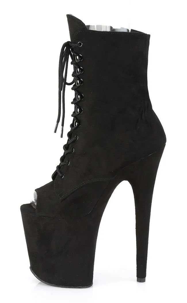 FLAMINGO-1021FS Black Suede Ankle Boots